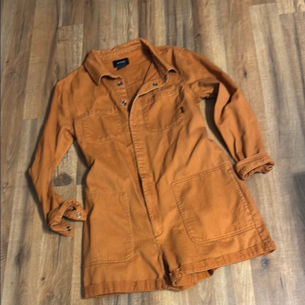 Orange Utility Romper